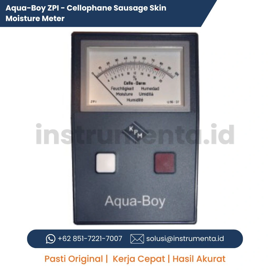 Distributor Aqua-Boy ZPI Sausage Skin Moisture Meter Alat Ukur Kadar Air Cellophane Casing Industrial
